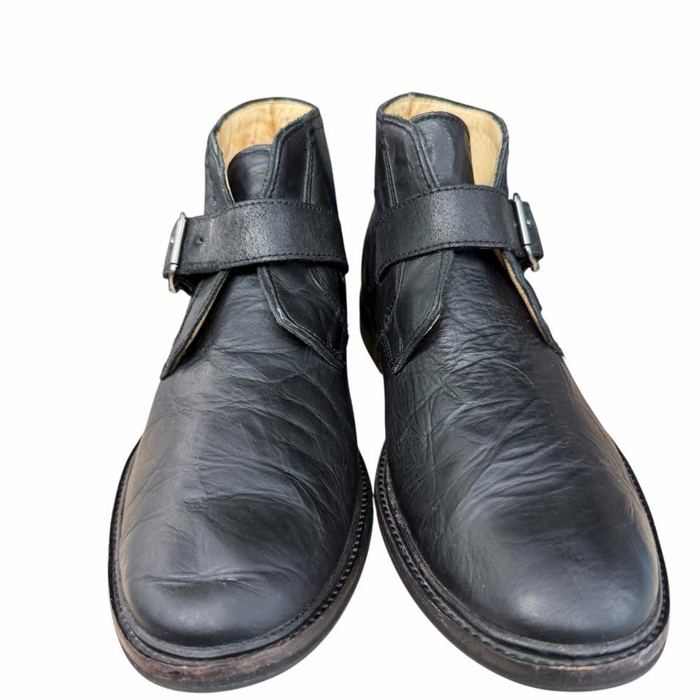 UGG Australia Black Leather Buckle‎ Ankle Boots – Size 9.5 Men